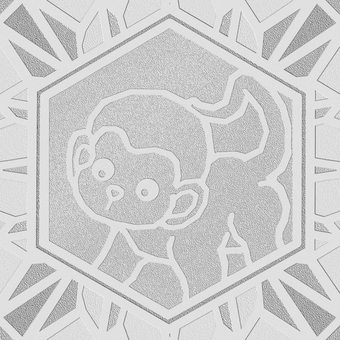 シームレスなモザイク　干支 申　o  申,猿,サル,干支,動物,正月,年賀状,背景素材,バックグラウンド,モザイクのイラスト素材