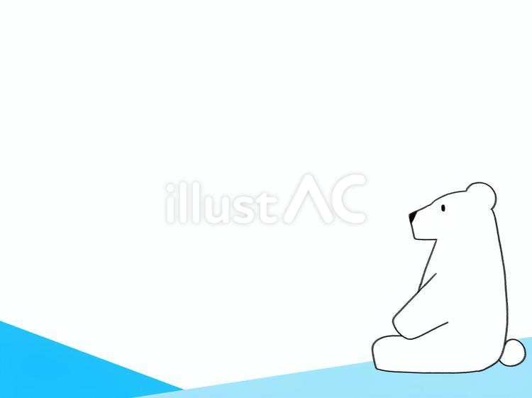 シロクマ　フレーム　枠 動物,シロクマ,フレームのイラスト素材