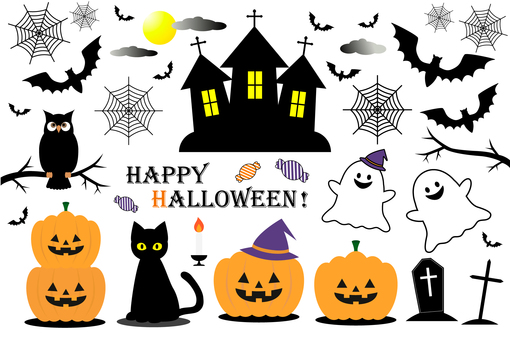 插图, 万圣节, 万圣节组, 设置, 