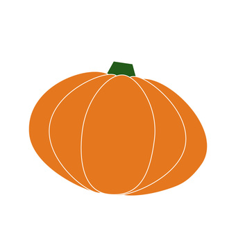 オレンジのかぼちゃイラスト かぼちゃ,カボチャ,パンプキン,秋,食材,野菜,オレンジ,ハロウィン,食べ物,シンプルのイラスト素材