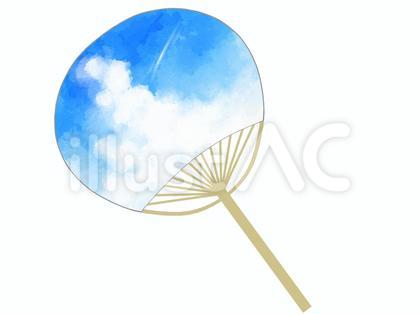 入道雲のうちわ