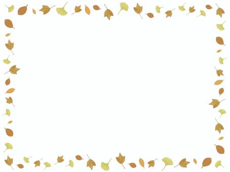 木の葉のフレーム2 秋 木の葉のフレーム2 秋 フレーム,木の葉,落葉,植物,枠,挿絵,飾り,あしらい,シンプル,イラストのイラスト素材