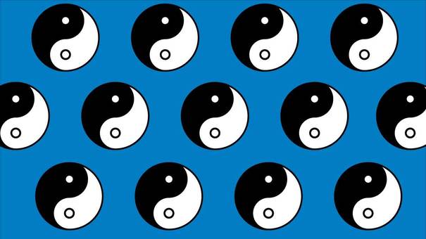 Taijitu pattern on a blue background, JPG Taijitu pattern on a blue background, taiji figure, yin yang taipei diagram, yin and yang, JPG
