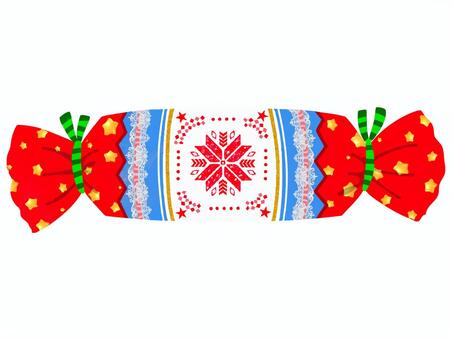 クラッカー型プレゼント（線なし） クリスマスプレゼント,プレゼント,リボン,パック,クリスマス,聖夜,イヴ,冬,12月,イベントのイラスト素材