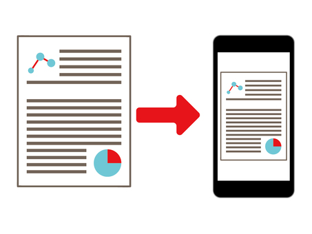 Illustration, document, data, smartphone, 