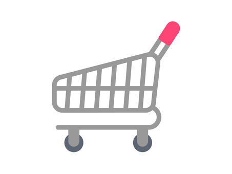 ショッピングカート カート,ショッピング,買い物,スーパー,購入,店,移動,運搬のイラスト素材