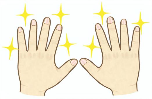 綺麗な手指 手,両手,手の甲,指,手首,体,パーツ,ハンドケア,保湿,美容のイラスト素材