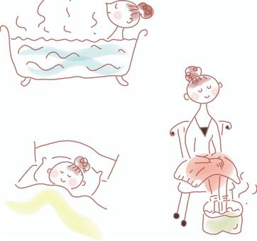 Daily life female illustration material, JPG, PNG and AI Daily life female illustration material, , JPG, PNG and AI