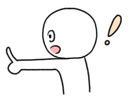 何かを見つけた棒人間 棒人間,人物,指さし,発見,手描き,落書き,表情,黒,シンプル,素材のイラスト素材