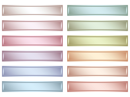 淡いメタリックの長方形フレームセット フレーム,金属,メタリック,横長,長方形,四角,光沢感,シャープ,シック,高級感のイラスト素材