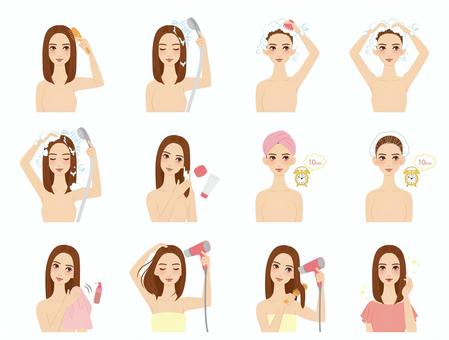 Hair care set, JPG, PNG and AI Hair care set, , JPG, PNG and AI