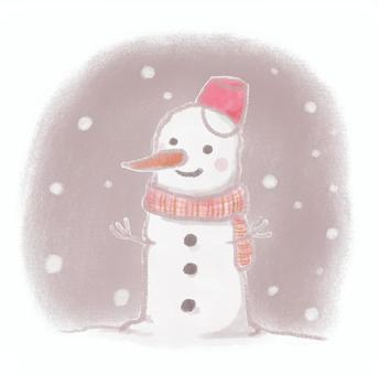 スノーマン スノーマン,雪だるま,冬,雪,12月のイラスト素材