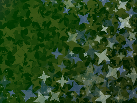 星が重なった背景素材　緑 星,緑,きらきら,パーティー,にぎやか,グラデーション,かわいい,きれい,おもしろい,抽象的のイラスト素材