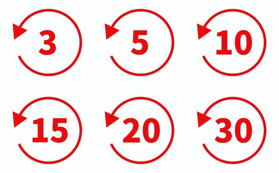 巻き戻しマーク セット 赤 巻き戻し,ビデオ,動画,音楽,再生,アプリ,スマホ,パソコン,プレイヤー,ムービーのイラスト素材