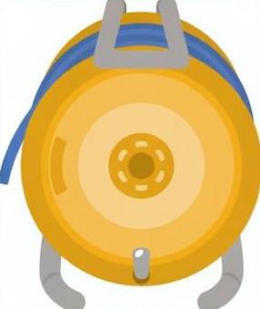 散水ホースリール 散水ホースリール,ホースリール,水道,散水,ホースのイラスト素材