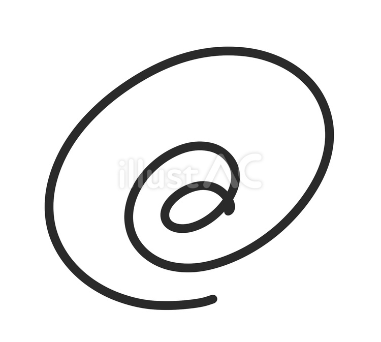 シンプルな手描きの黒色二重丸マーク 二重丸,かわいい,手描きのイラスト素材