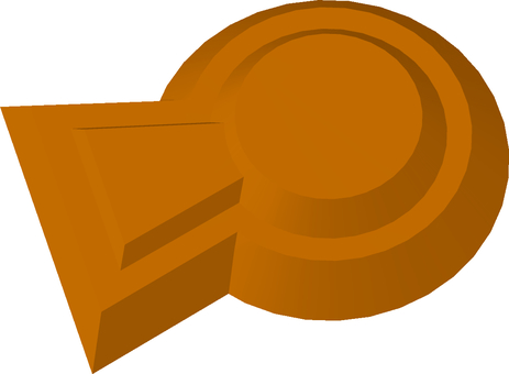 帆立貝式古墳 考古学,日本史,遺跡,古墳,帆立貝式古墳,前方後円墳,茶色,蛍光色,3dcg,立体のイラスト素材