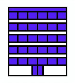 シンプルなマンション・ビル ビル,マンション,会社,正面,窓,オフィス,社屋,企業,経営,ビジネスのイラスト素材