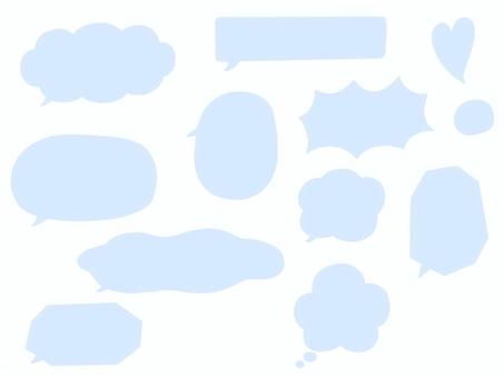 插图, 气球, 设置, 浅蓝色, 