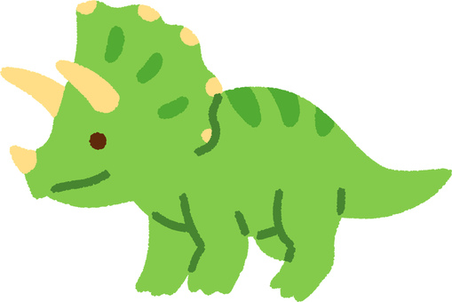 トリケラトプス トリケラトプス,恐竜,古代生物,生き物,動物,生物のイラスト素材