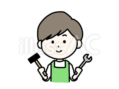 DIYする男性