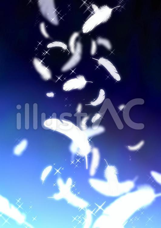 舞い落ちる羽の背景 羽,羽根,背景のイラスト素材