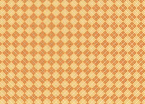 Illustration, check, argyle, orange, 