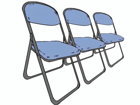 並んだパイプ椅子 パイプ椅子,椅子,並んだ椅子,卒業式,入学式,手書きのイラスト素材