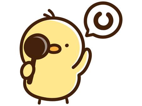 視力検査をするかわいいひよこ ひよこ,視力,検査,健康,目,見える,答える,診断,かわいい,ゆるいのイラスト素材