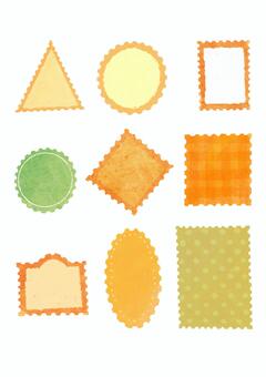 Illustration, stamp, frame, hand drawn, 