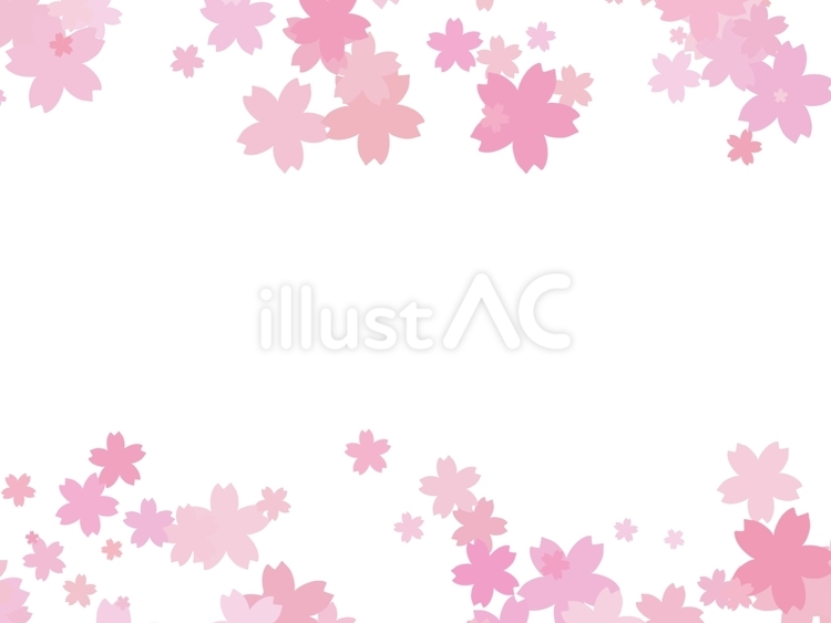 桜　上下3 桜,春,花のイラスト素材