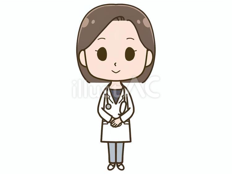 白衣を着た女性医師　全身 医者,白衣,女性のイラスト素材