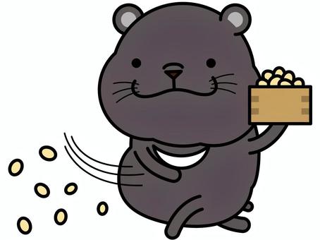 ツキノワグマさん 豆まき