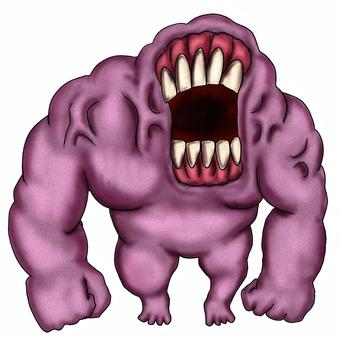 筋肉質なクリーチャー又は低級悪魔や妖魔 怪物,クリーチャー,魔物,モンスター,化け物,悪魔,魑魅魍魎,妖魔,妖怪,敵のイラスト素材