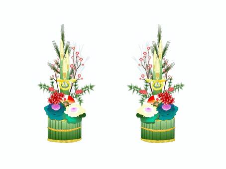 門松・一対 門松,正月飾り,一対,一門,一揃え,正月,門前,玄関,飾り,縁起物のイラスト素材