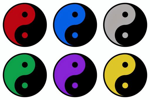 插图, 太阴太极図, 阴阳的身影, 阴阳道, 