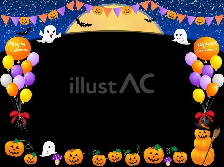 ハロウィンのフレーム、背景23 ハロウィン,背景,フレームのイラスト素材