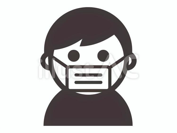 マスク着用のアイコン マスク着用,マスク,アイコンのイラスト素材