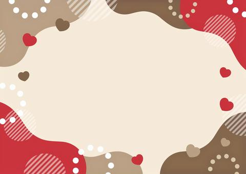 幾何学模様とハートの背景03 バレンタイン,背景,幾何学,フレーム,ハート,2月,枠,バレンタインデー,飾り枠,見出しのイラスト素材