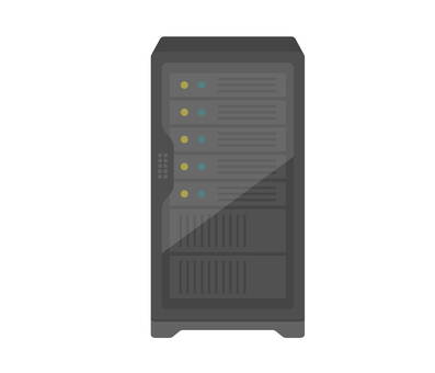 サーバー,フラットイラスト サーバー,データベース,クラウド,コンピューター,テクノロジー,サイバー,インターネット,シンプル,ベクター,アイコンのイラスト素材