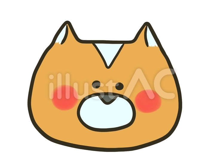 しばいぬちゃん シンプル,手描き,かわいいのイラスト素材