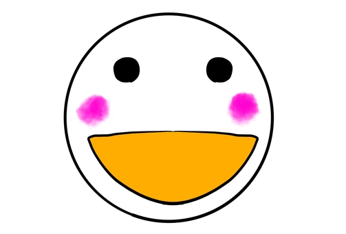 ほっこり癒しの笑顔キャラクターイラスト 笑顔,ほっこり,キャラ,かわいい,ゆるい,癒し,スマイル,顔,シンプル,イラストのイラスト素材