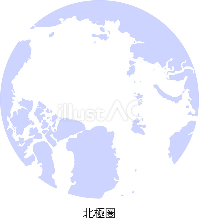 北極 北極,北極圏,北のイラスト素材