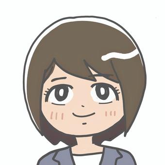 普段顔のOL女子