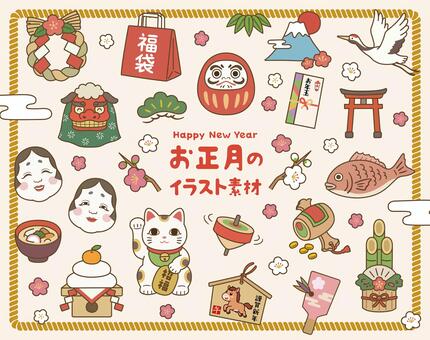 Illustration, new year's card, new year, illustration, 