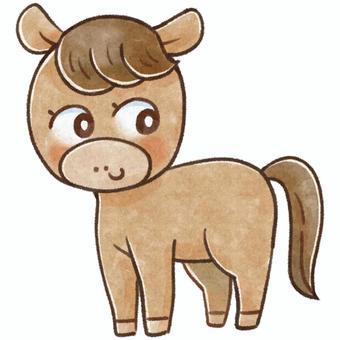 馬のデフォルメラスターイラスト 馬のデフォルメラスターイラスト 馬,干支,午のイラスト素材