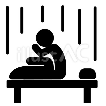 不安で眠れないピクトグラム