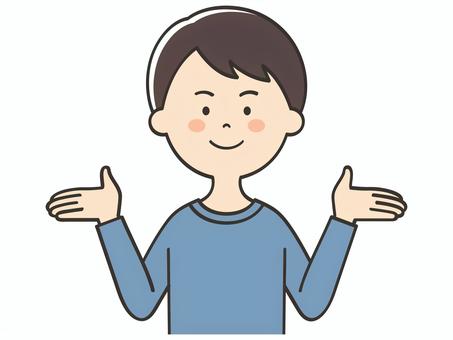 紹介する男性 紹介する男性 紹介,案内,説明,教える,紹介する,解説,アドバイス,重要,お知らせ,注目のイラスト素材