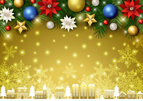 Christmas25215 ポインセチア,街並み,クリスマス,雪,結晶,かわいい,キラキラ,家,雪だるま,星のイラスト素材