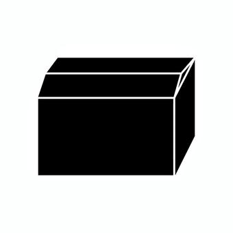 段ボール箱のシルエット 段ボール,箱,梱包,シルエット,シンプル,挿絵,黒,アイコンのイラスト素材